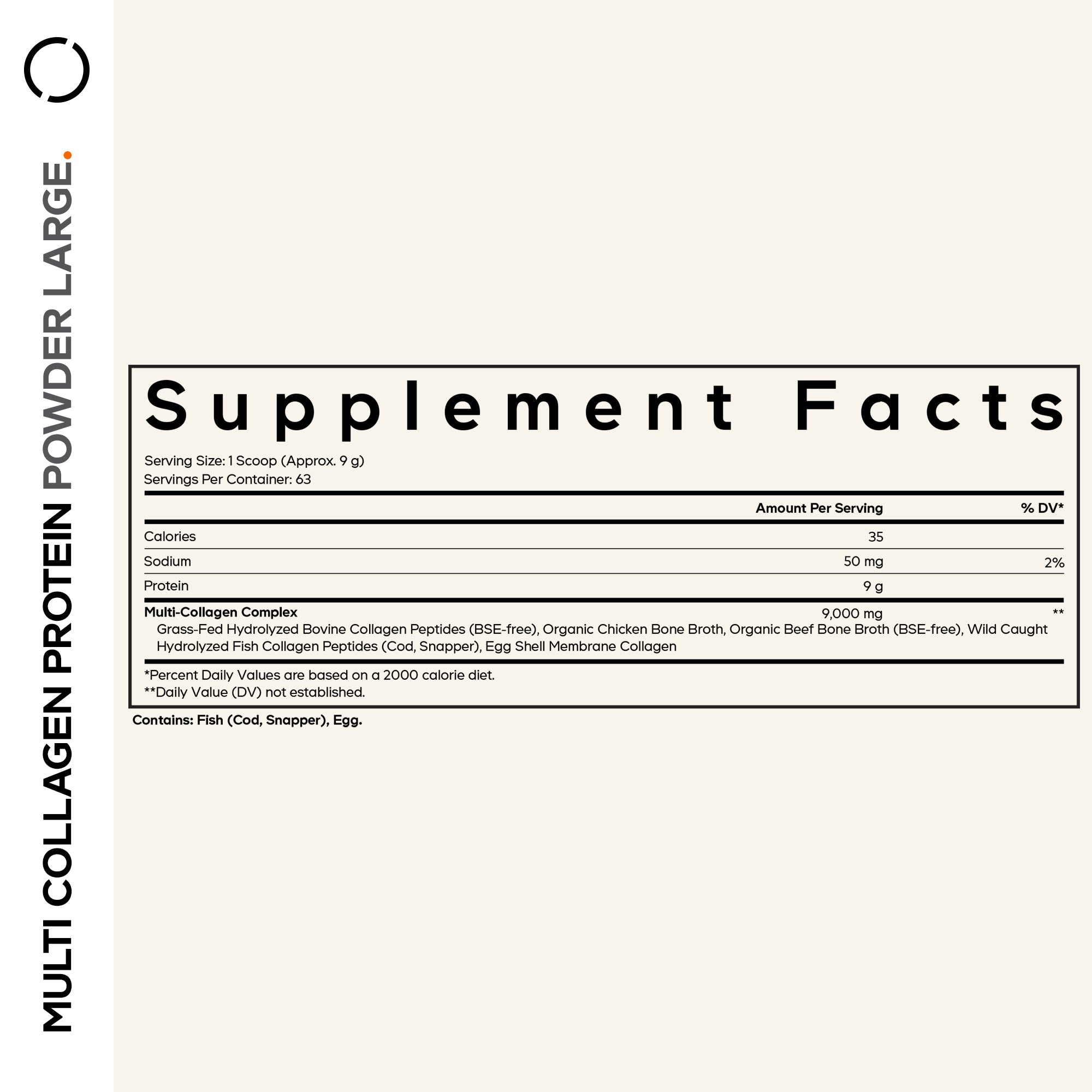 Multi Collagen Peptides Powder - 5 Types of Collagen Protein Unflavored by Codeage