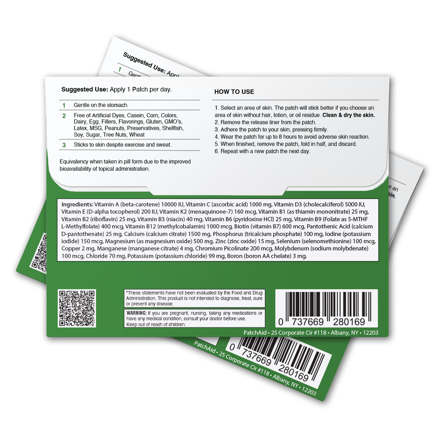 MultiVitamin Plus Topical Patch without Iron by PatchAid