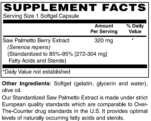 Saw Palmetto 320mg Softgel by Netrition - High-quality Prostate Support by Netrition at BariatricPal Store