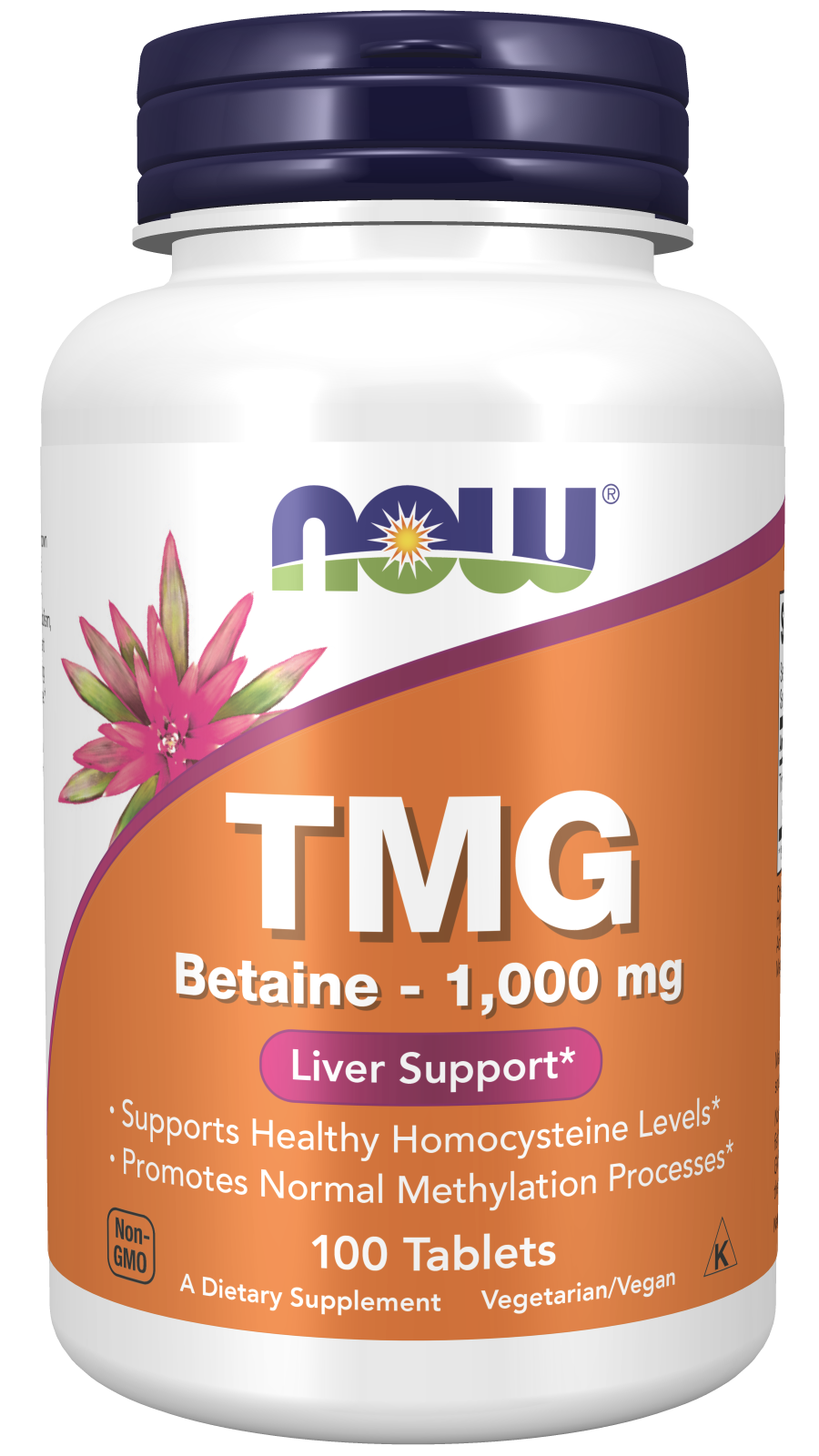 NOW TMG Betaine, 1000 mg, 100 Tablets - High-quality Detox & Cleanse Supplements by NOW at BariatricPal Store