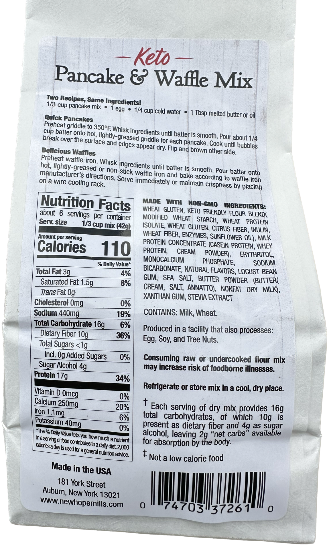 New Hope Mills No Sugar Added Pancake & Waffle Mix 9 oz. - High-quality Breakfast Foods by New Hope Mills at BariatricPal Store