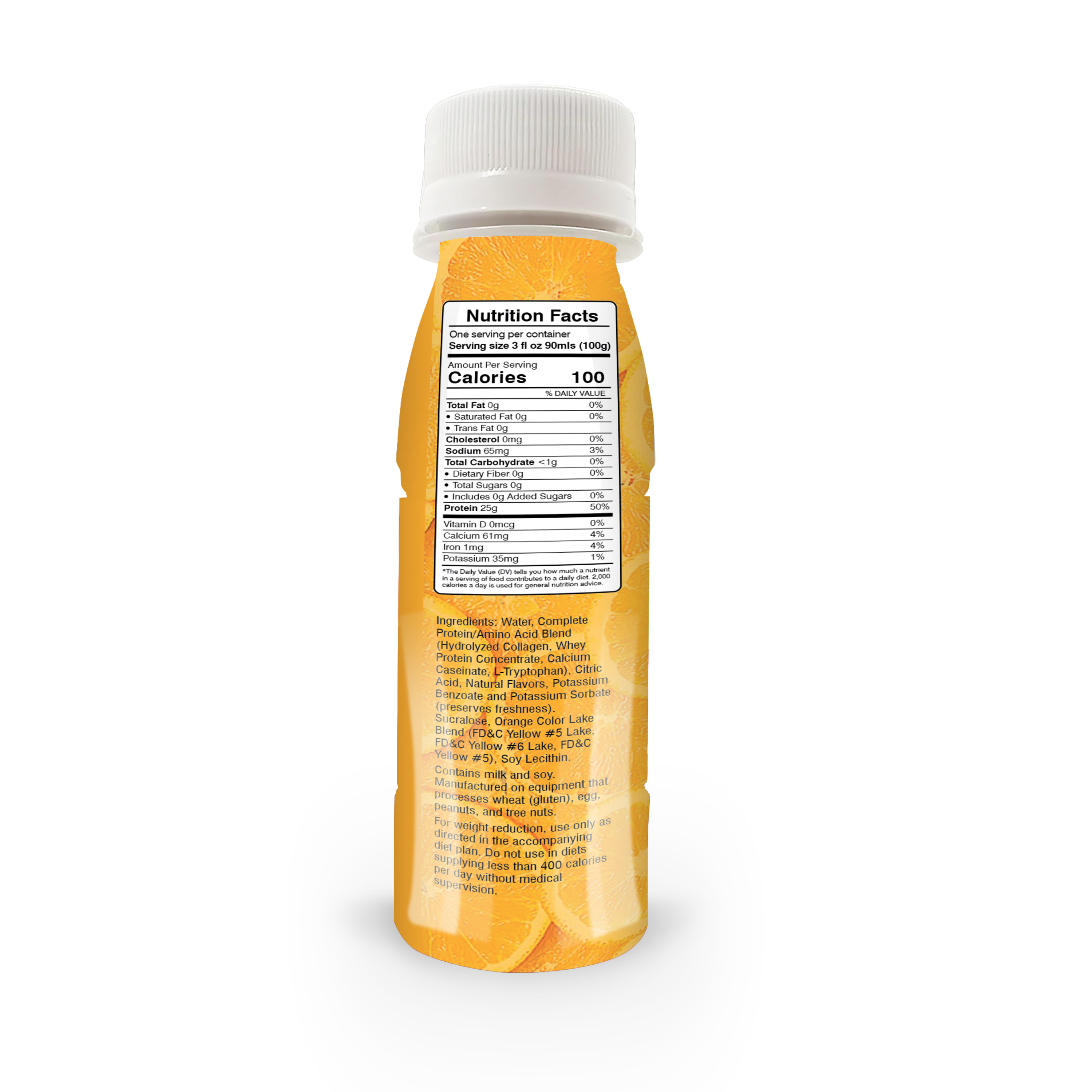 BariatricPal 25g Whey & Collagen Complete Protein Power Shots - Tropical Orange