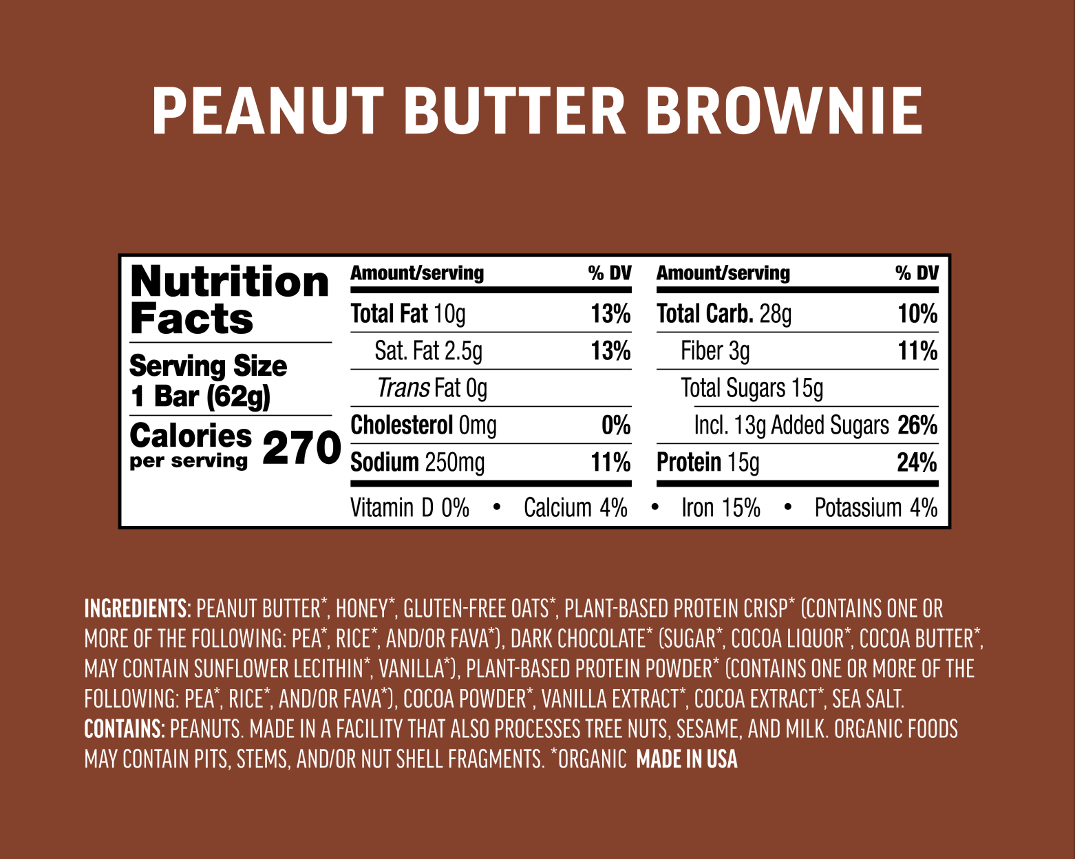 #Flavor_Peanut Butter Brownie