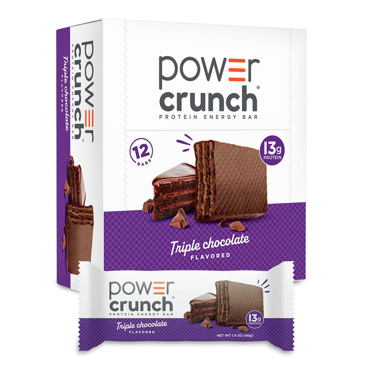 Power Crunch Protein Energy Wafer Bar – Triple Chocolate - High-quality Protein Bars by Power Crunch at BariatricPal Store