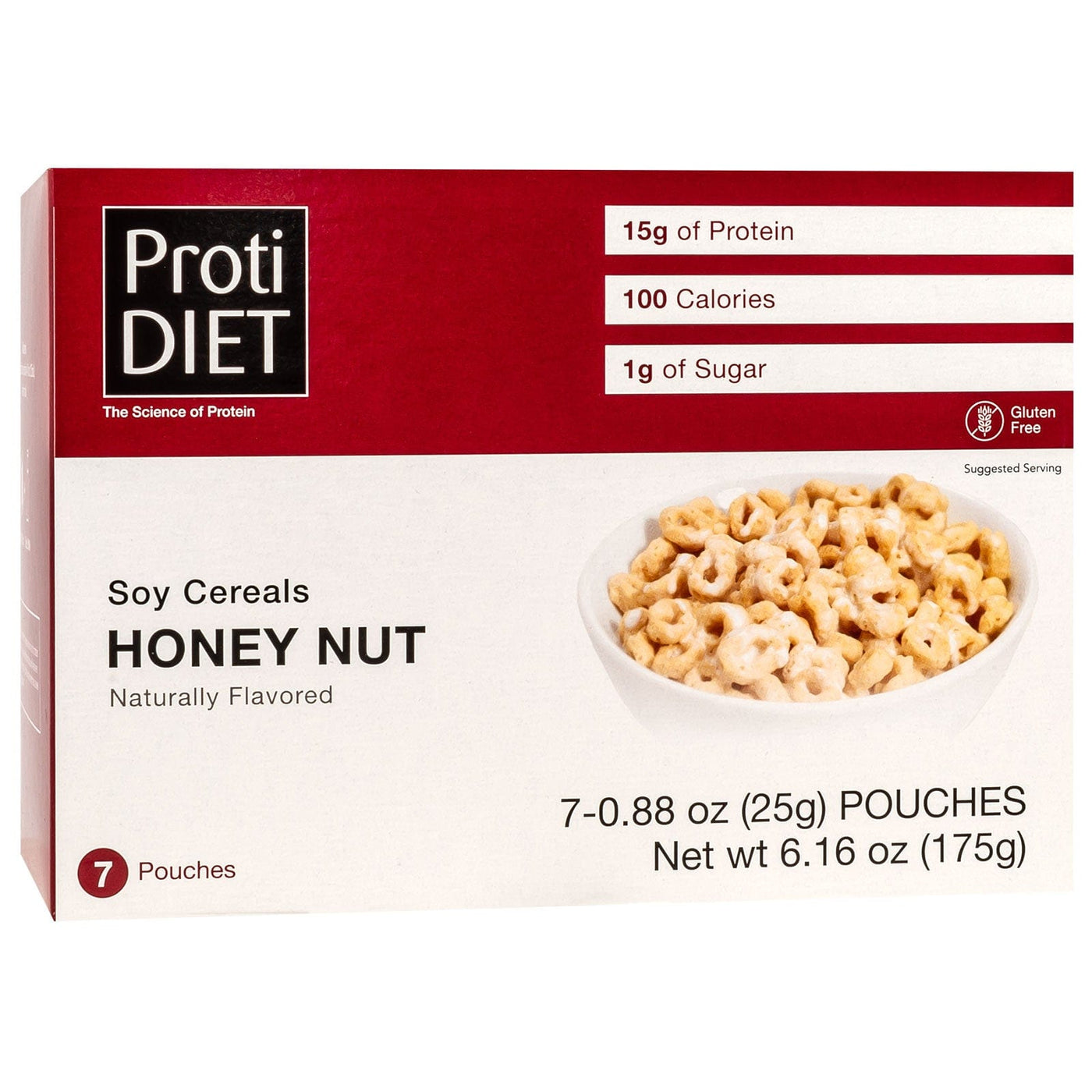 Proti Diet Protein Cereal, Honey Nut, 7 Pouches