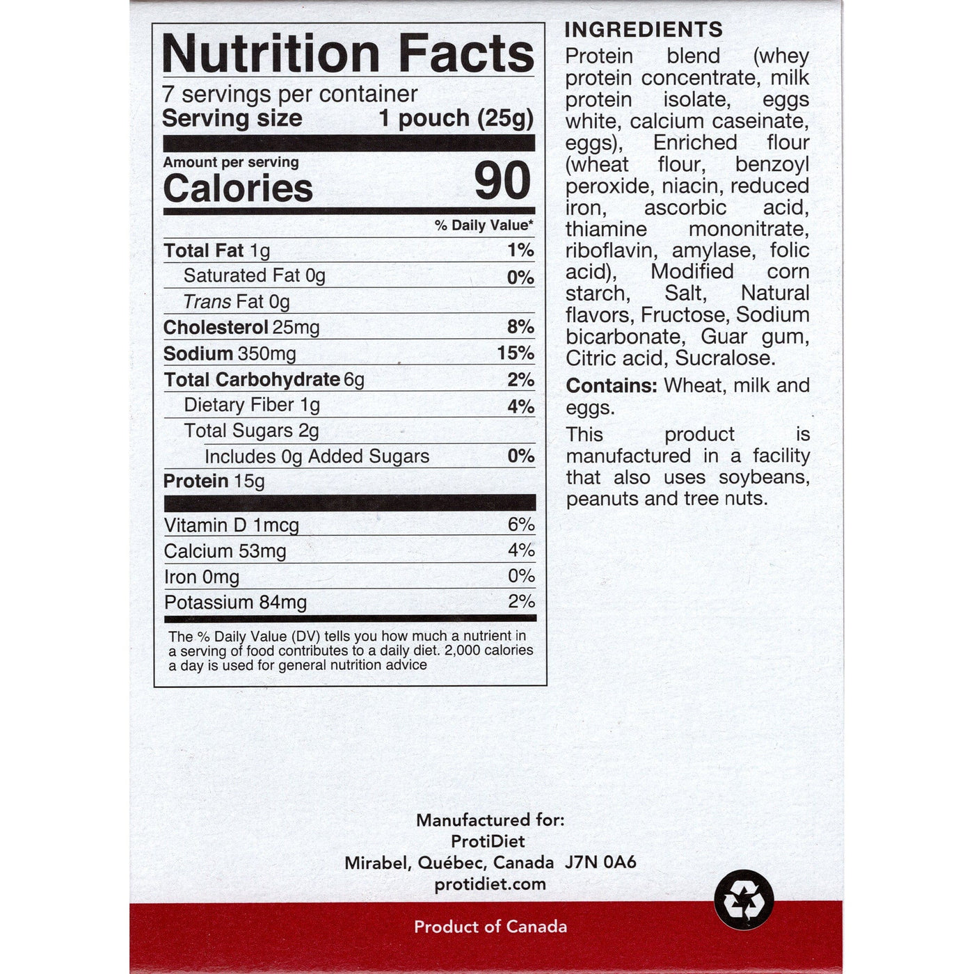 Proti Diet Protein Pancake Mix, Natural, 7 Pouches