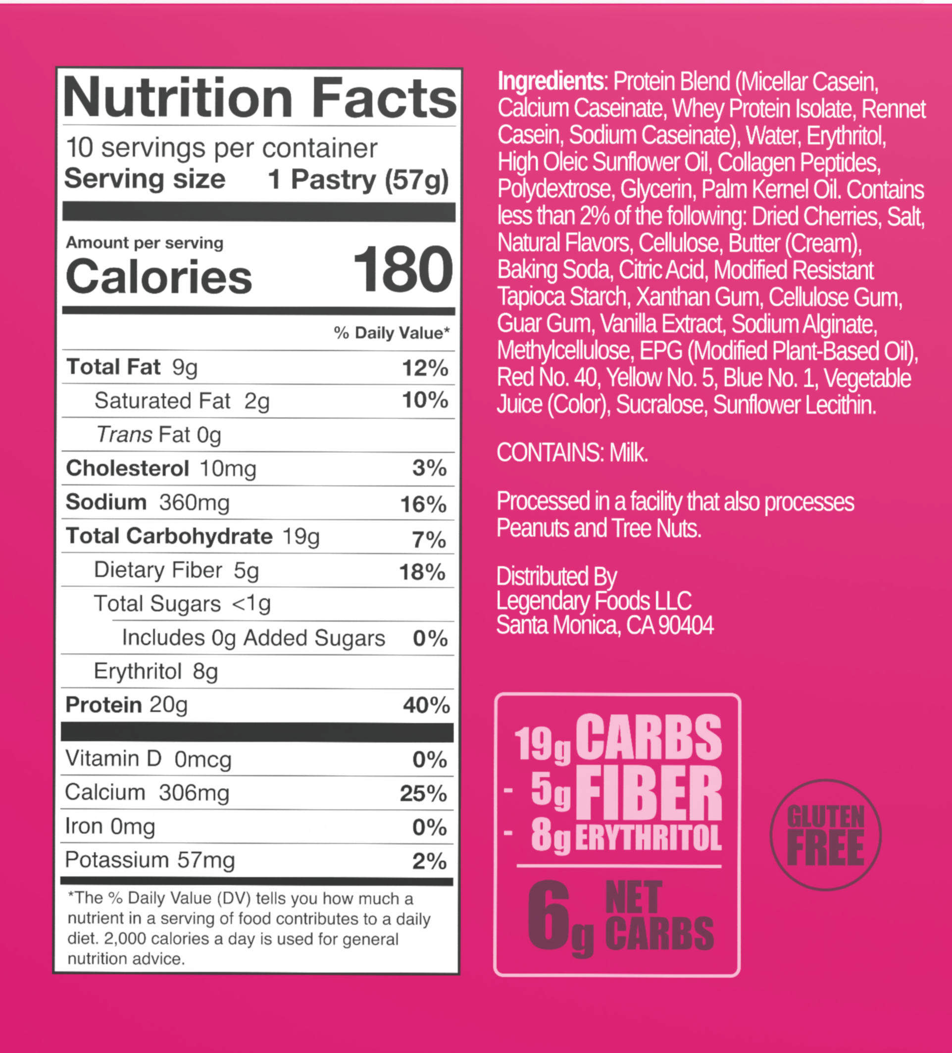 Legendary Foods Cake Style Low-Carb Protein Pastry - Variety Pack