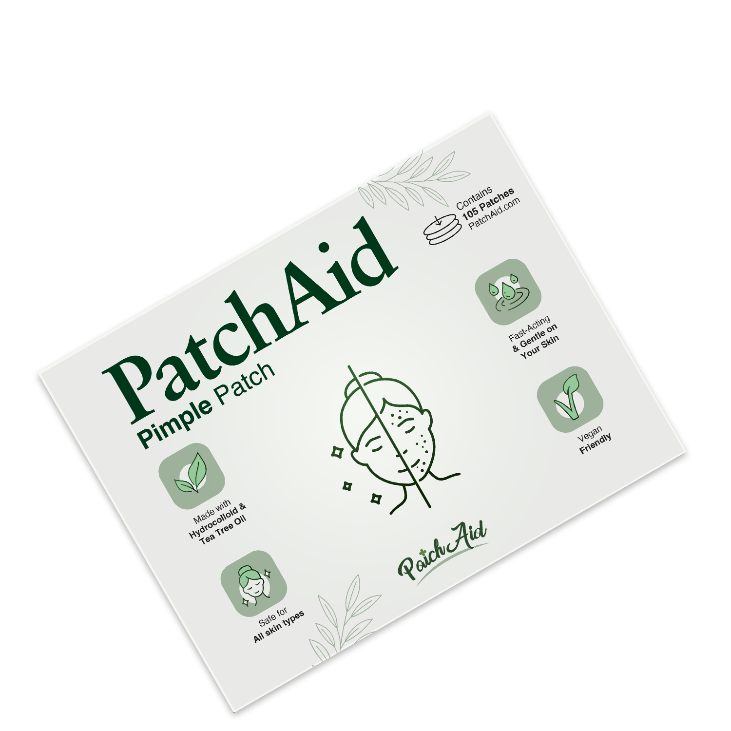 Pimple Patch Multi-Size Pack – 105 Hydrocolloid Patches in 5 Sizes with Tea Tree Oil