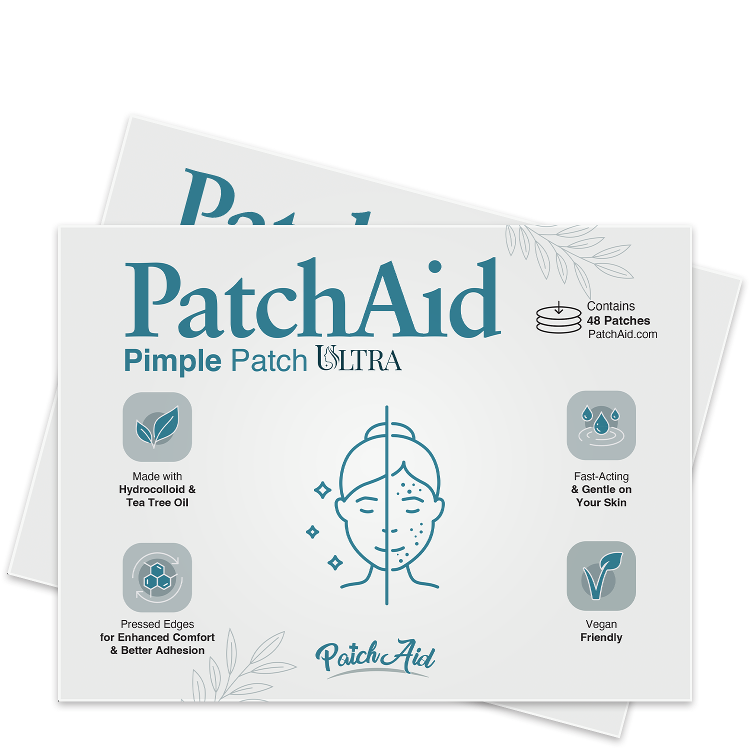 Pimple Patch Ultra – 48 Invisible Hydrocolloid Patches with Tapered Edges