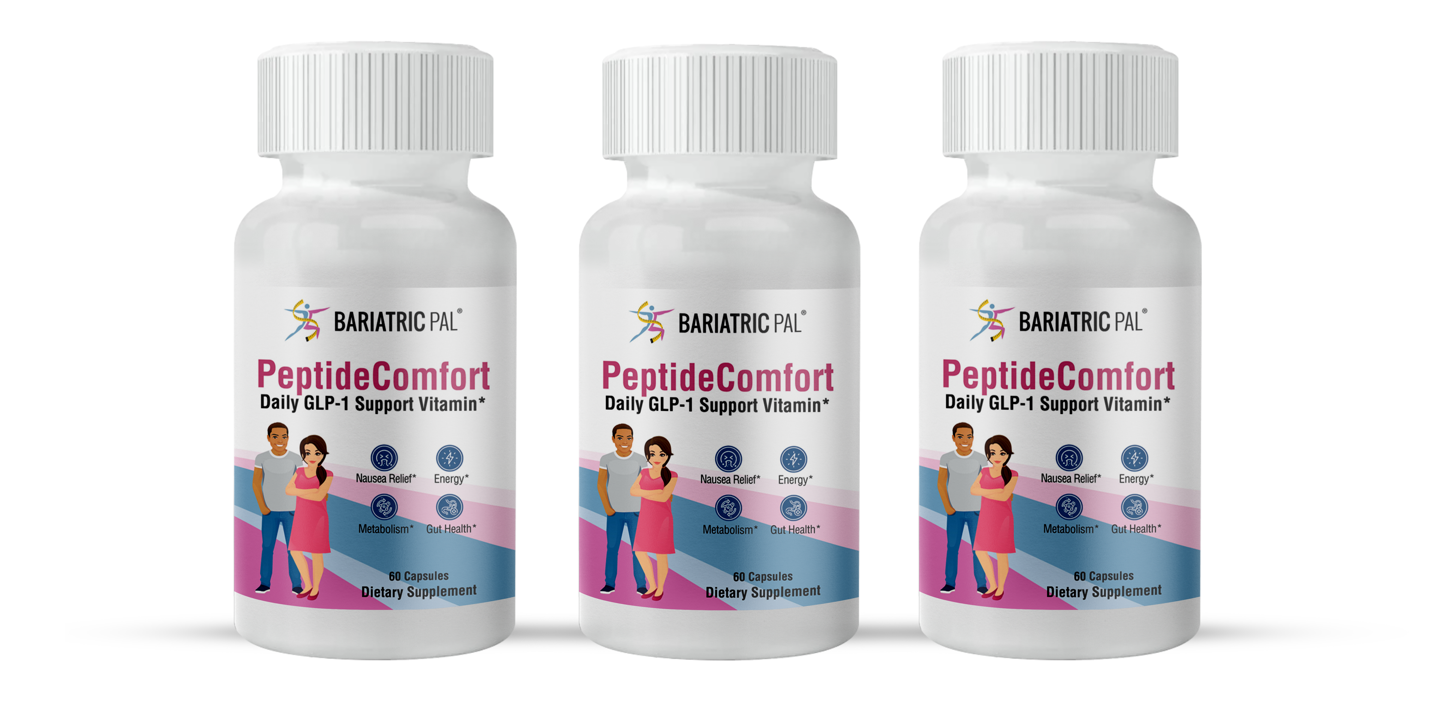 PeptideComfort™ - Daily GLP-1 Support Vitamin for Nausea Relief, Energy, & Metabolic Health by BariatricPal
