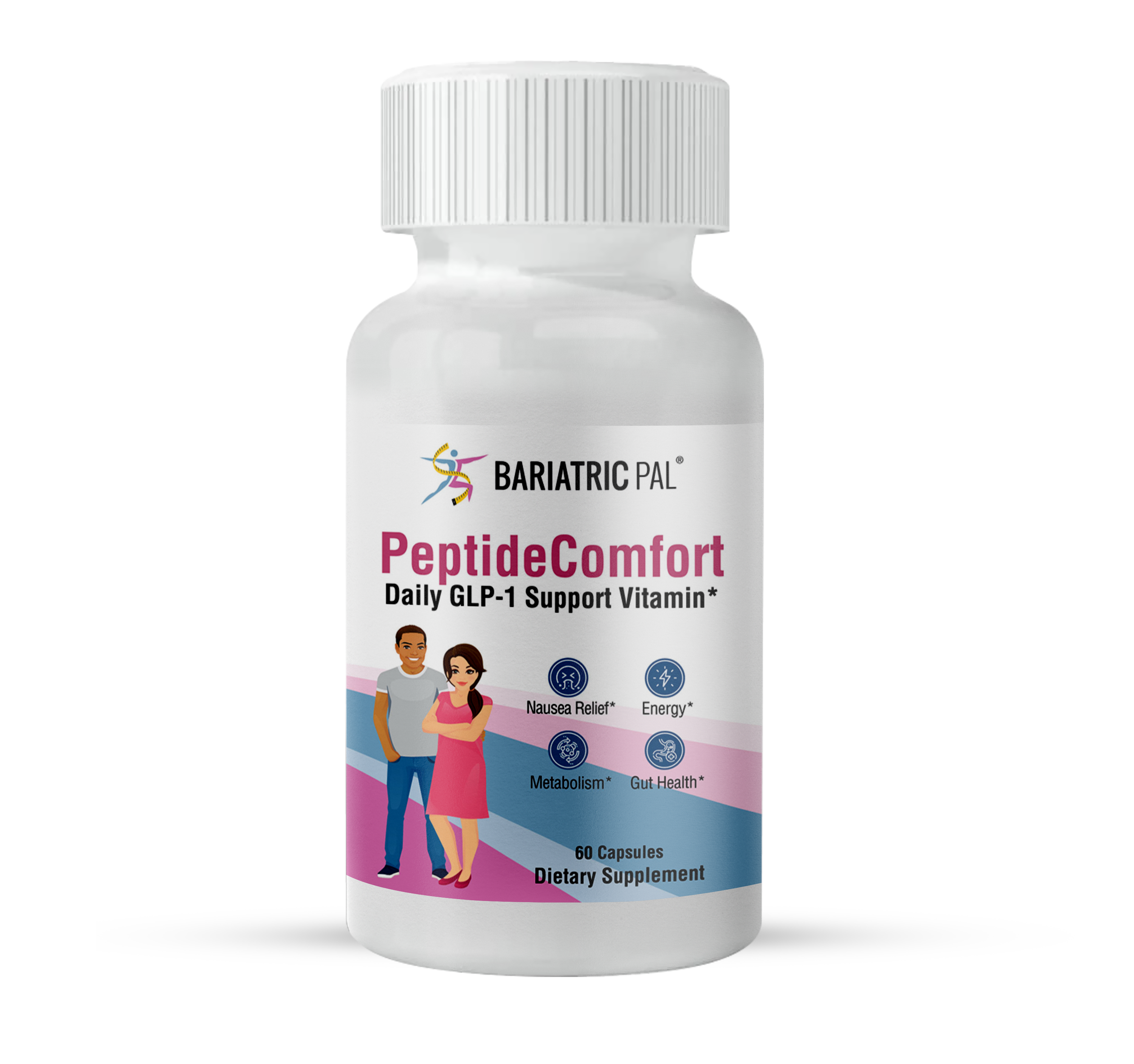PeptideComfort™ - Daily GLP-1 Support Vitamin for Nausea Relief, Energy, & Metabolic Health by BariatricPal (CLEARANCE: Best by August 30, 2026) by BariatricPal