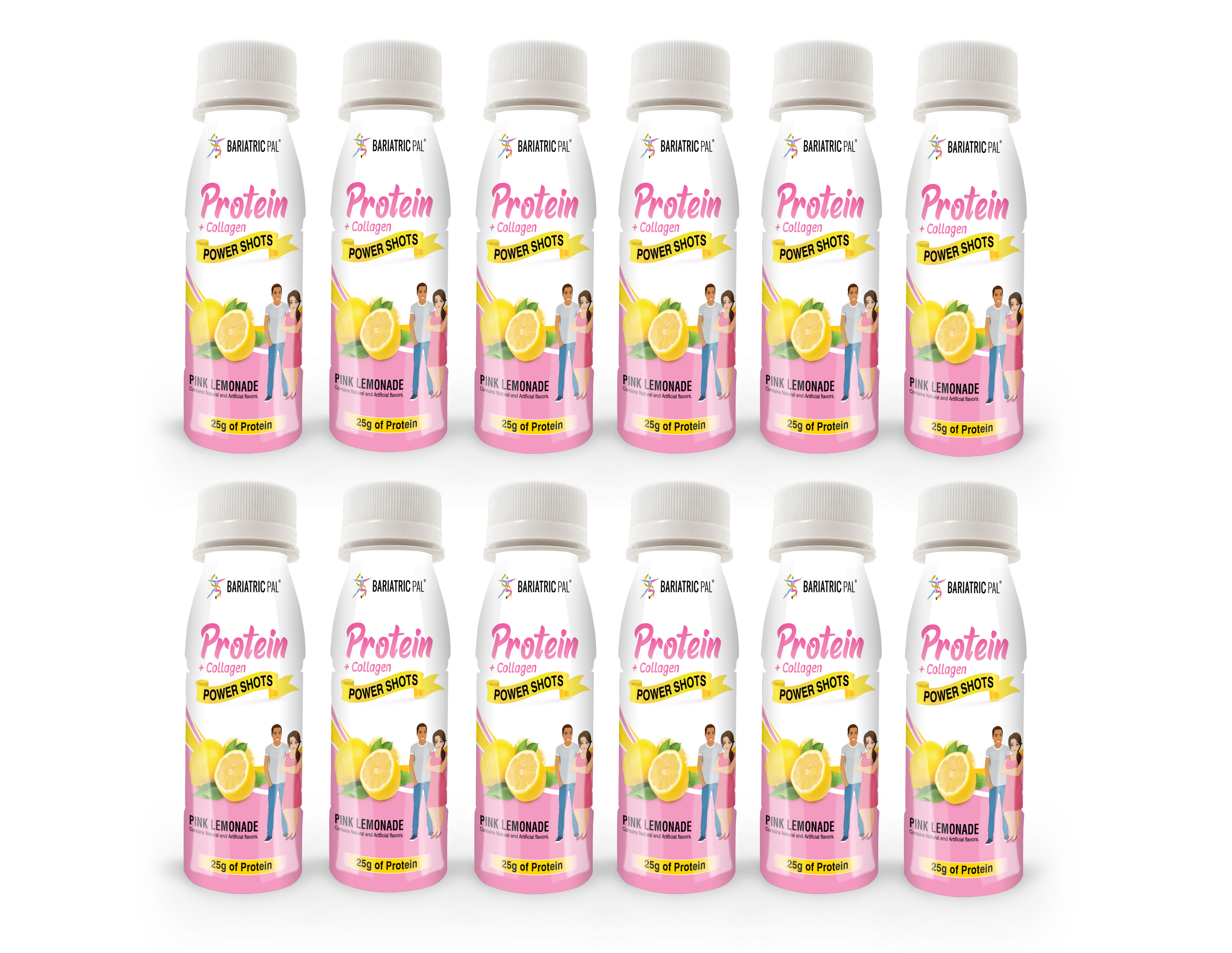BariatricPal 25g Whey & Collagen Complete Protein Power Shots - Pink Lemonade
