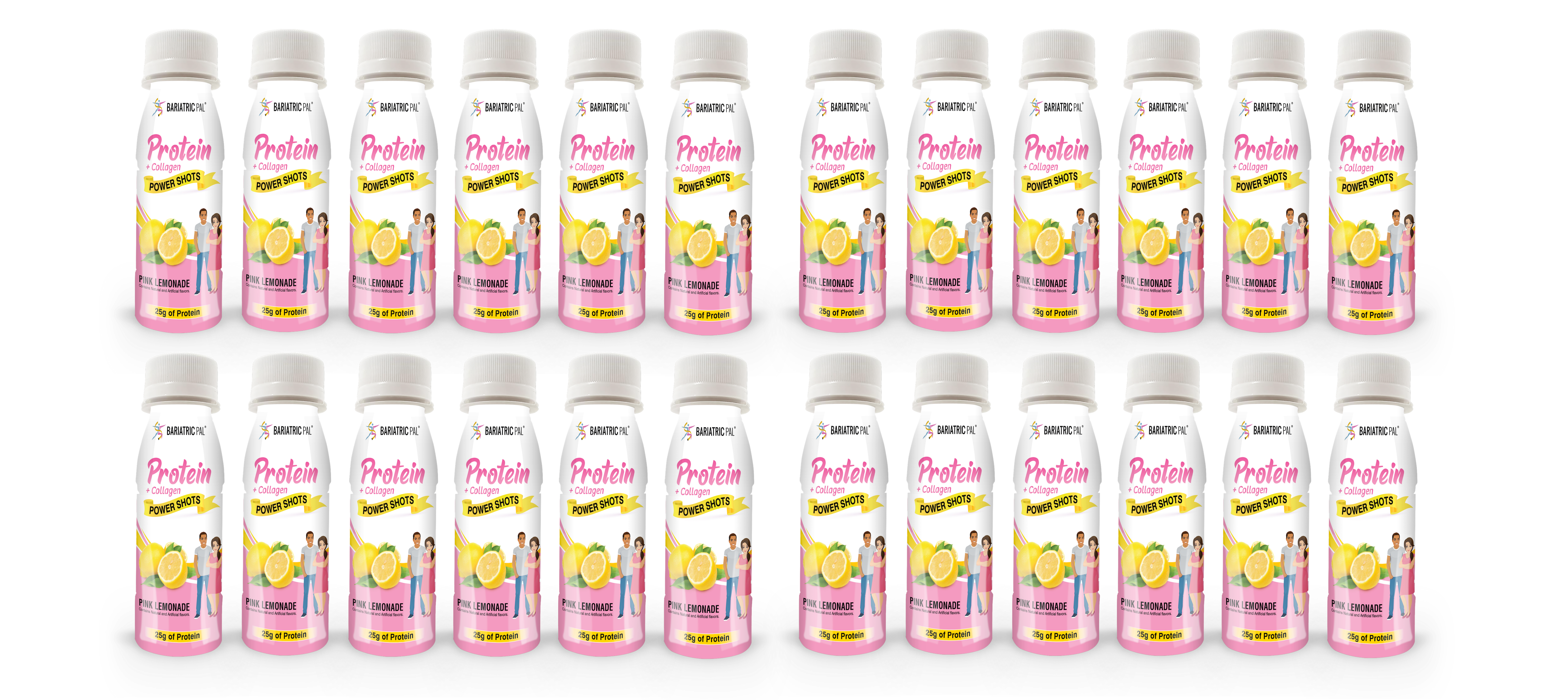 BariatricPal 25g Whey & Collagen Complete Protein Power Shots - Pink Lemonade