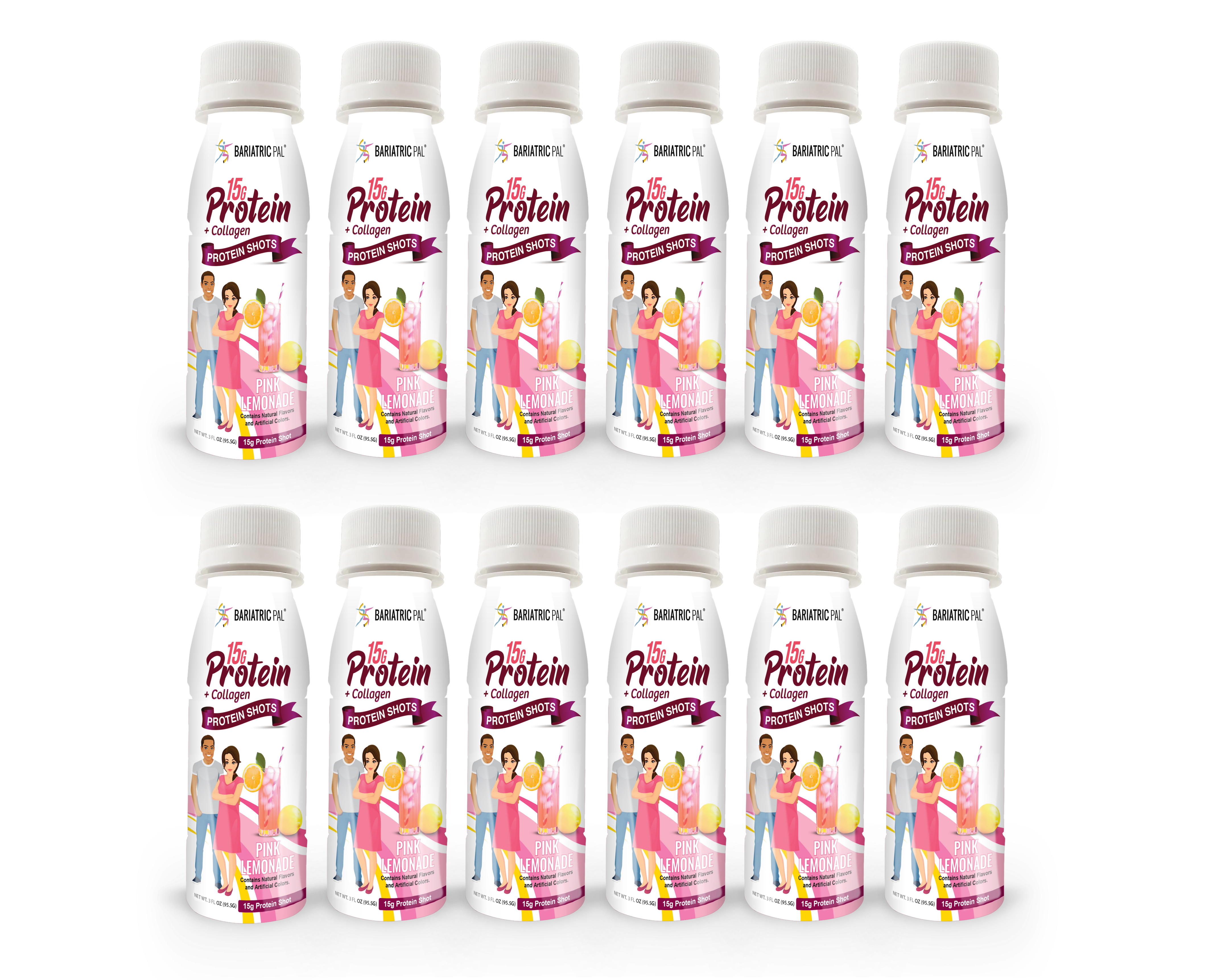 BariatricPal 15g Whey & Collagen Complete Protein Shots - Pink Lemonade