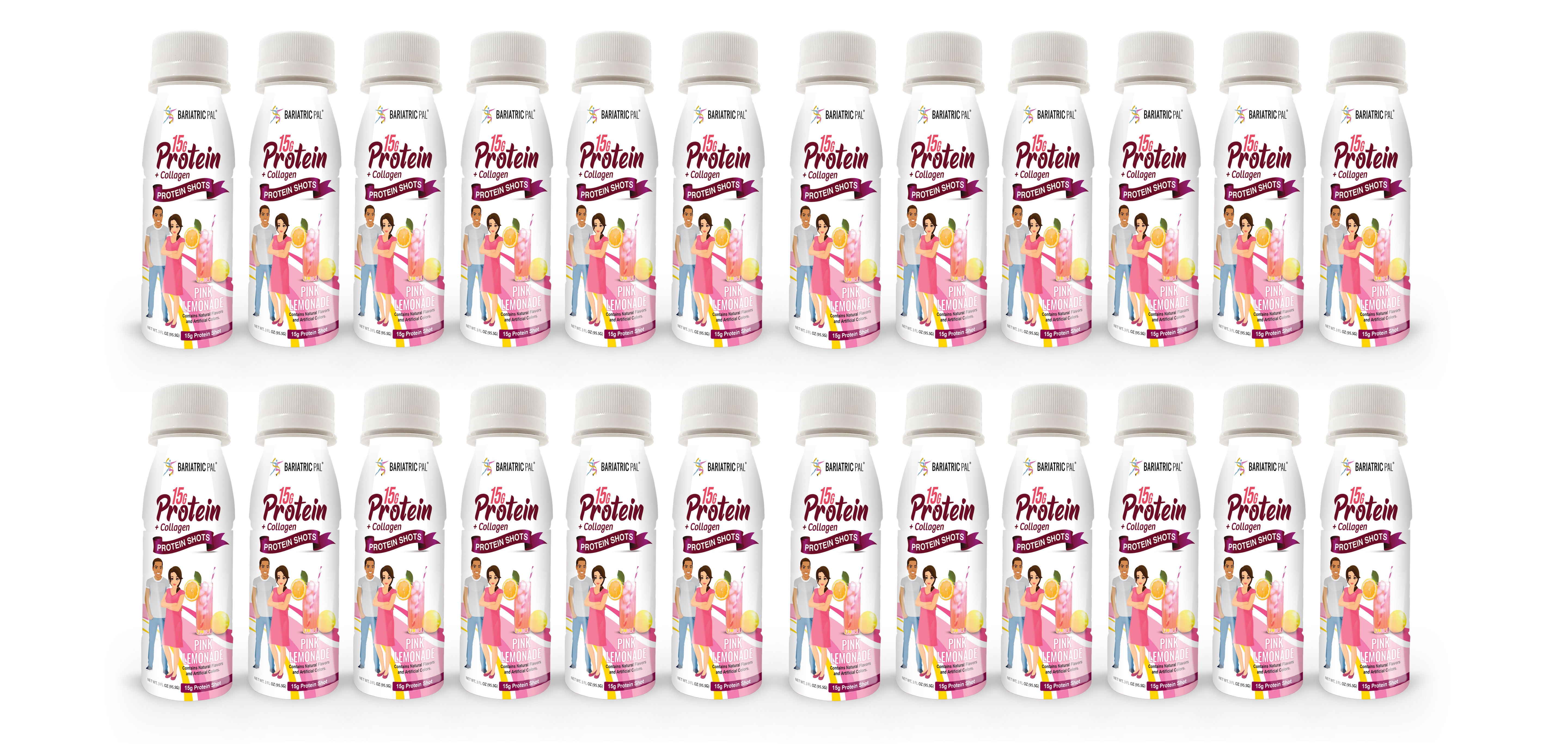BariatricPal 15g Whey & Collagen Complete Protein Shots - Pink Lemonade
