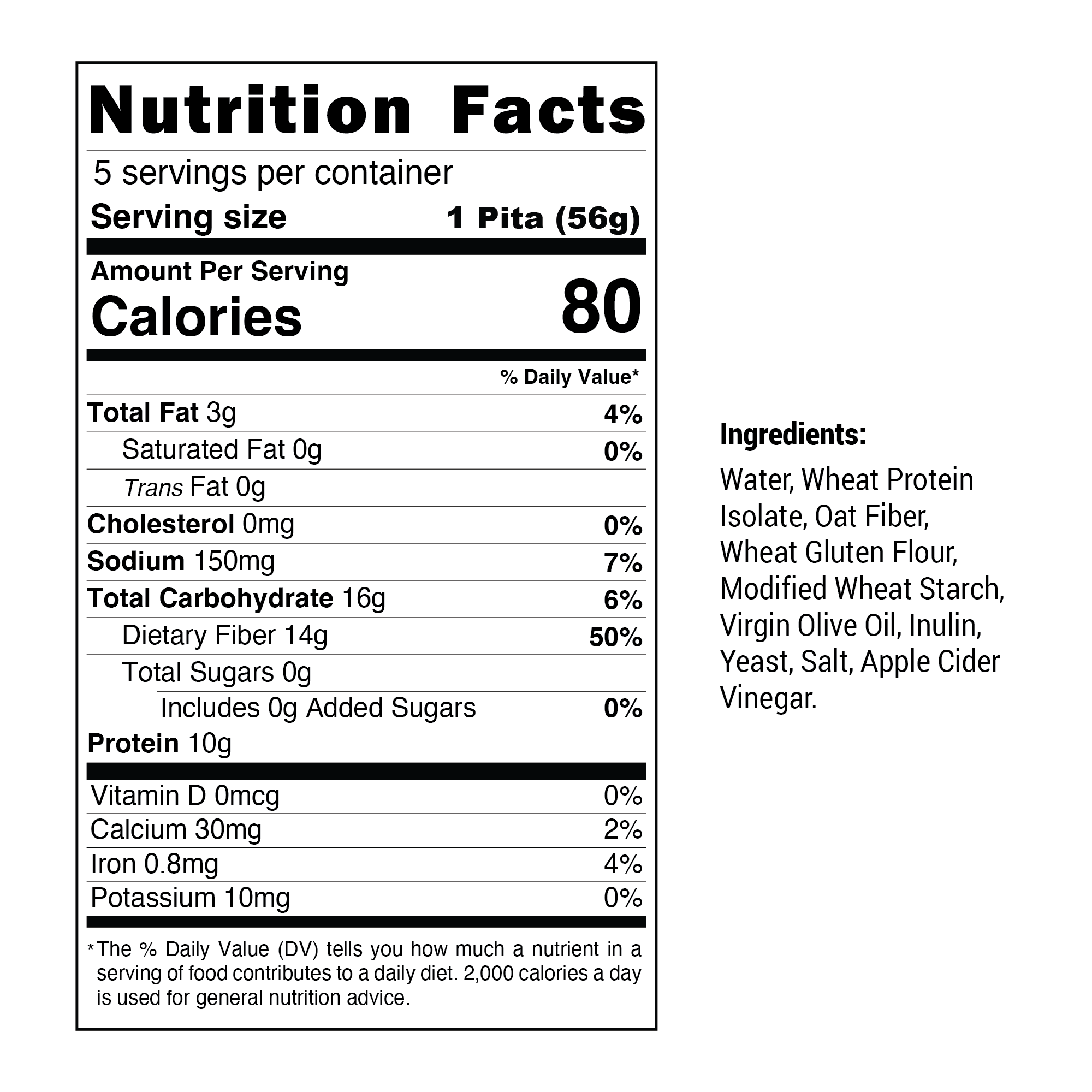 Inspire Protein Kitchen Pita by Bariatric Eating, 10oz (284g)