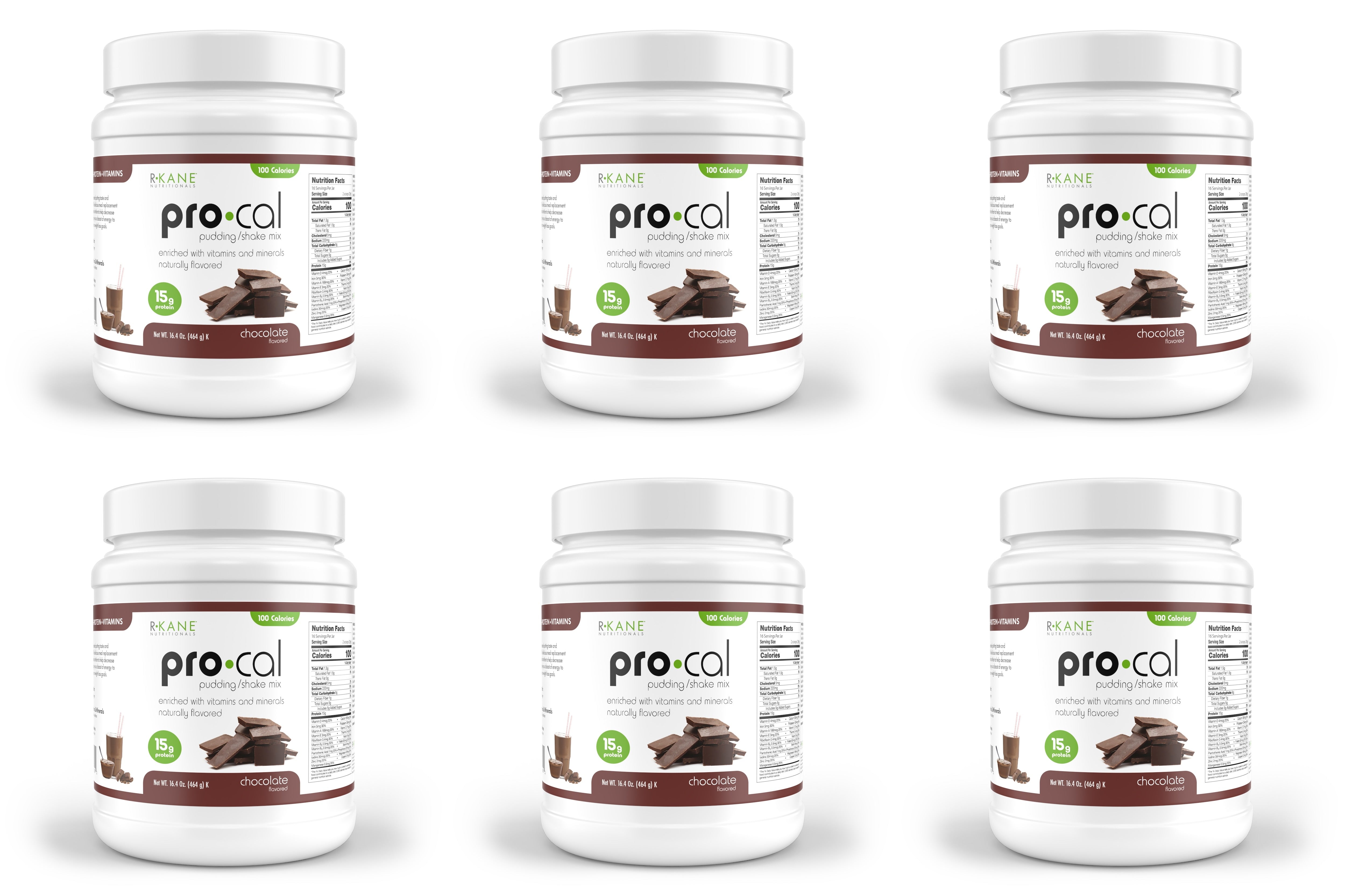 R-Kane Nutritionals Pro-Cal High Protein Pudding/Shake Mix, Chocolate 16.4oz (464g)