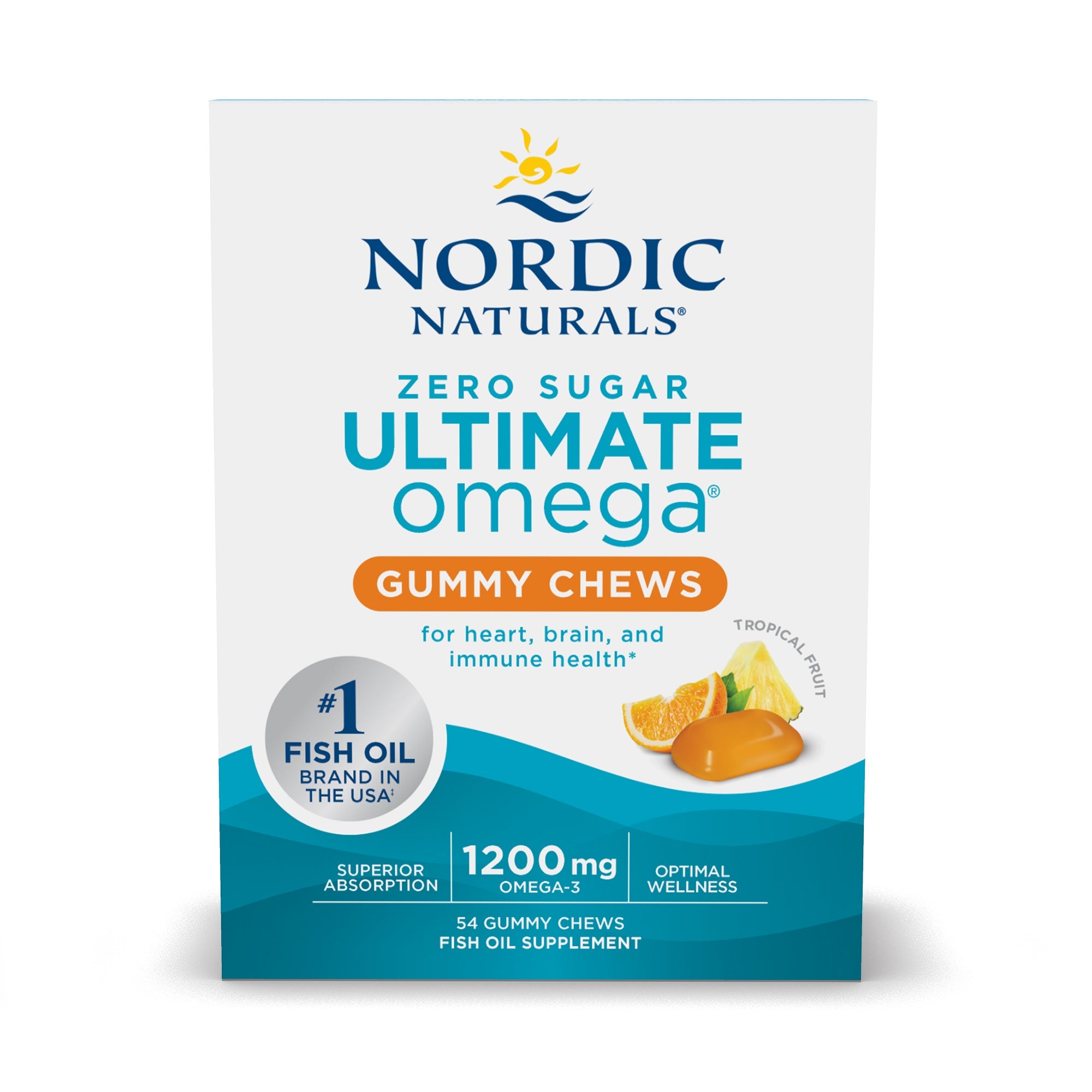 Zero Sugar Ultimate Omega Gummy Chews by Nordic Naturals - High-quality Omega-3 by Nordic Naturals at BariatricPal Store
