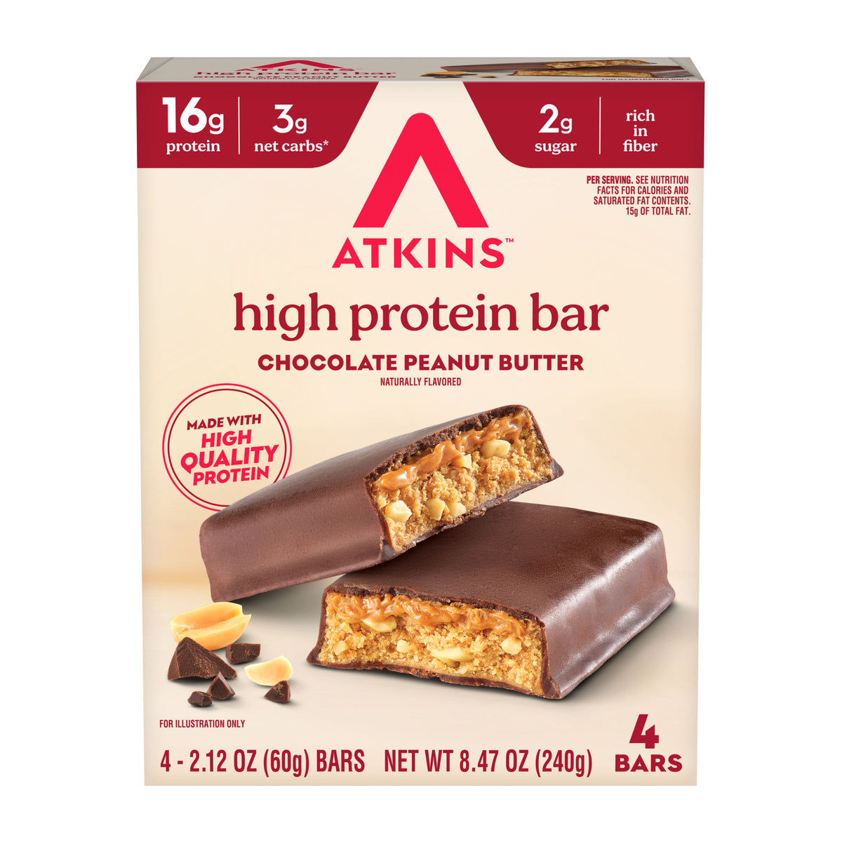 #Flavor_Chocolate Peanut Butter (4 Bars)