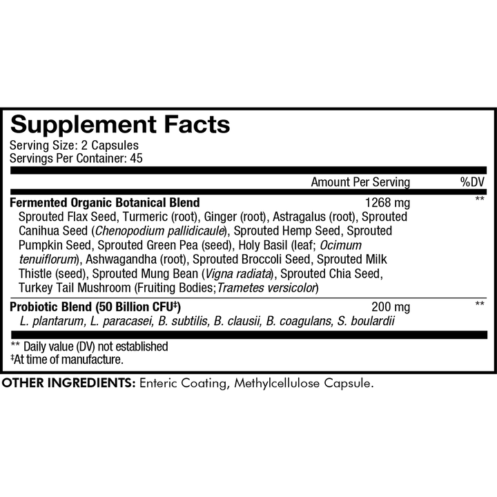 SBO Probiotics 50 Billion CFU Capsules Soil-Based Organisms with Prebiotics Supplement by Codeage - High-quality Probiotic by Codeage at BariatricPal Store