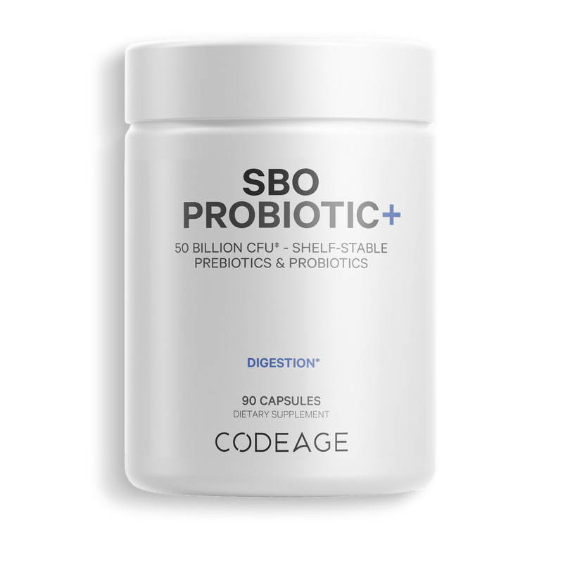SBO Probiotics 50 Billion CFU Capsules Soil-Based Organisms with Prebiotics Supplement by Codeage - High-quality Probiotic by Codeage at BariatricPal Store