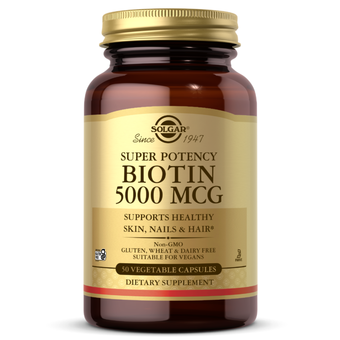 Solgar® Biotin 5000mcg Vegetable Capsules - High-quality Biotin by Solgar at BariatricPal Store