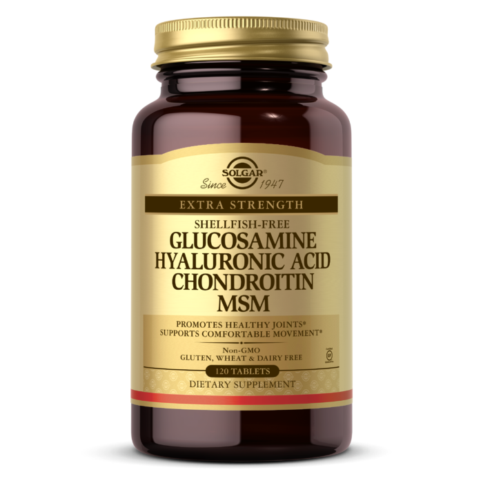 Solgar® Glucosamine Hyaluronic Acid Chondroitin MSM - Extra Strength ShellFish Free