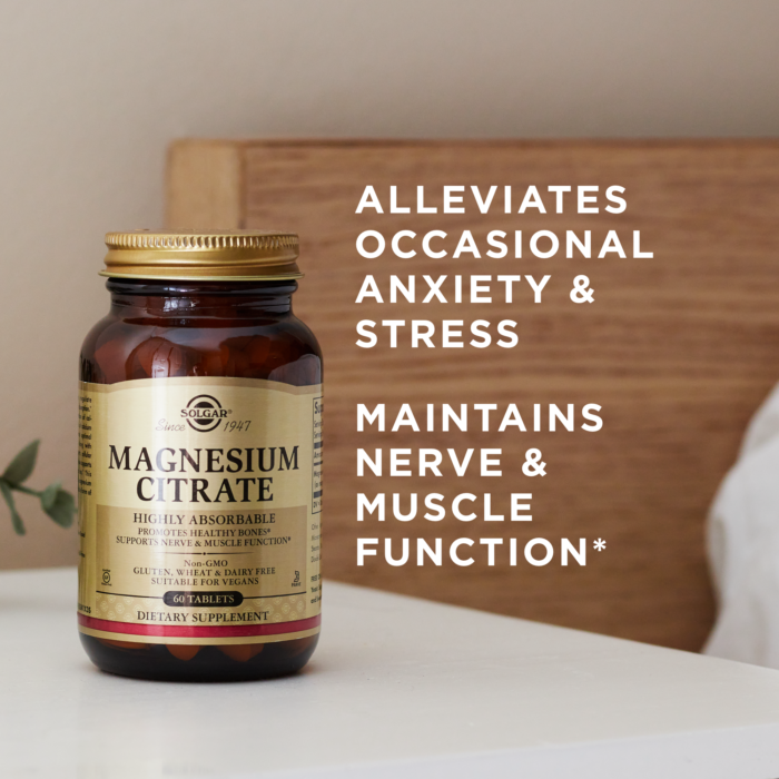 Solgar® Magnesium Citrate - 60 tablets - High-quality Magnesium by Solgar at BariatricPal Store