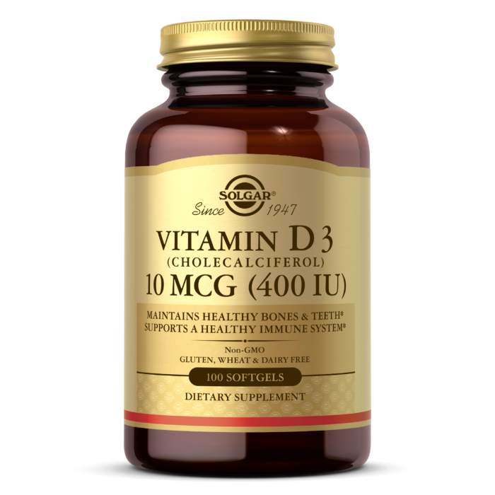 Solgar® Vitamin D3 (Cholecalciferol) 10mcg (400 iu) Softgels - High-quality Vitamin D by Solgar at BariatricPal Store