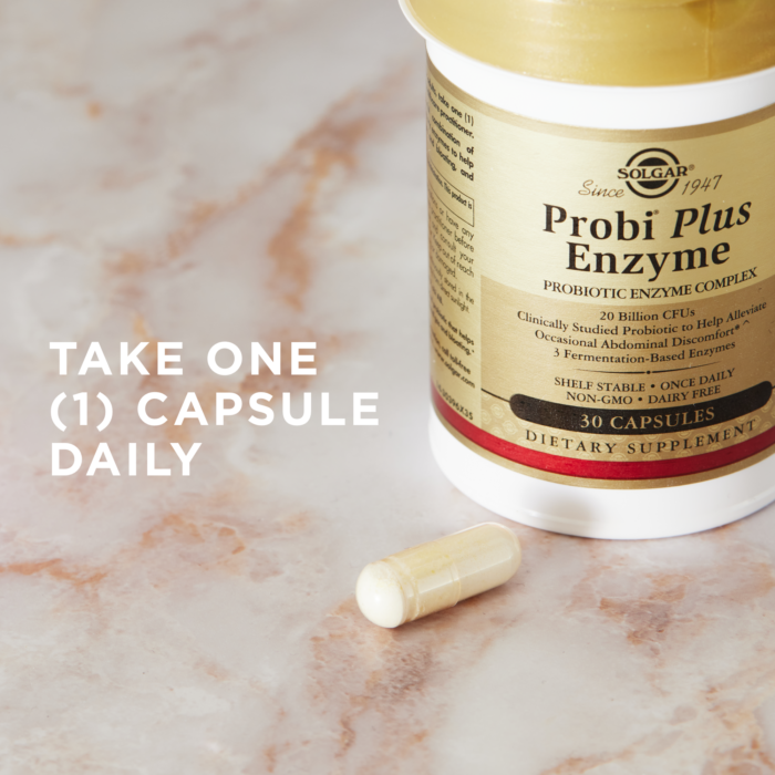 Solgar® Probi Plus Enzyme 20 Billion CFUs - 30 Capsules - High-quality Probiotic by Solgar at BariatricPal Store