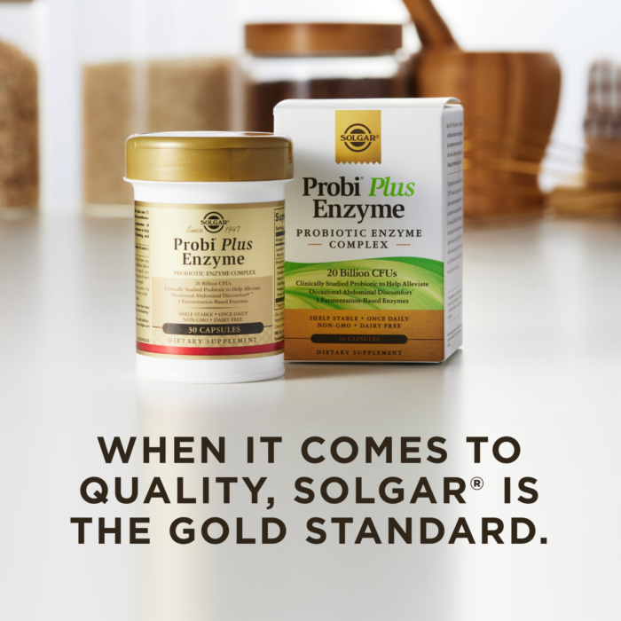 Solgar® Probi Plus Enzyme 20 Billion CFUs - 30 Capsules - High-quality Probiotic by Solgar at BariatricPal Store