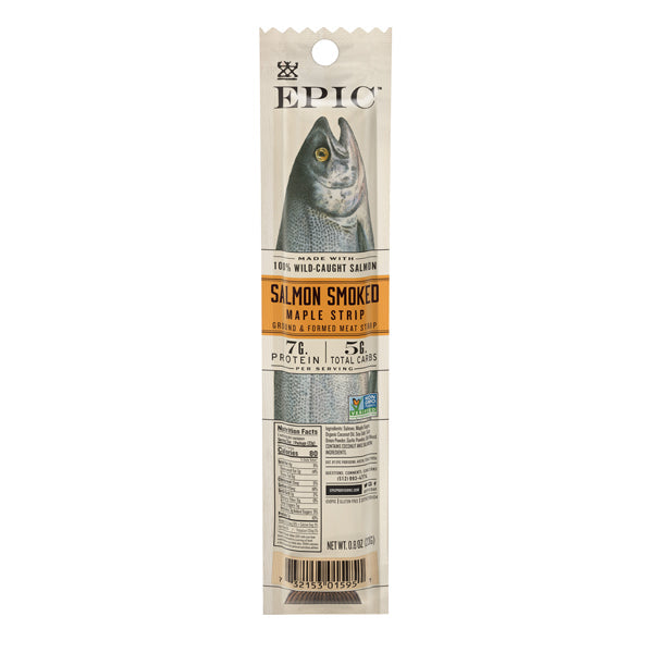 Epic Snack Strips - Smoked Salmon Maple Fillet - High-quality Meat Snack by Epic at BariatricPal Store
