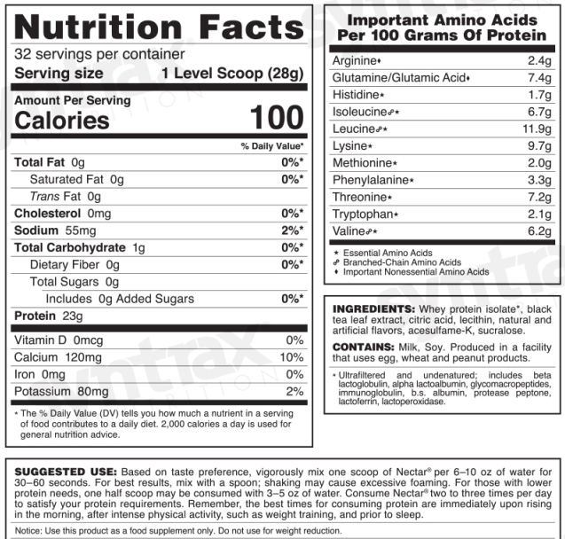 Syntrax Nectar 2lb Protein Powder - Lemon Tea - High-quality Protein Powder Tubs by Syntrax at BariatricPal Store