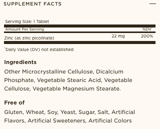 Solgar®’s Zinc Picolinate 22mg