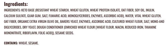 Toufayan Bakeries Keto Pita