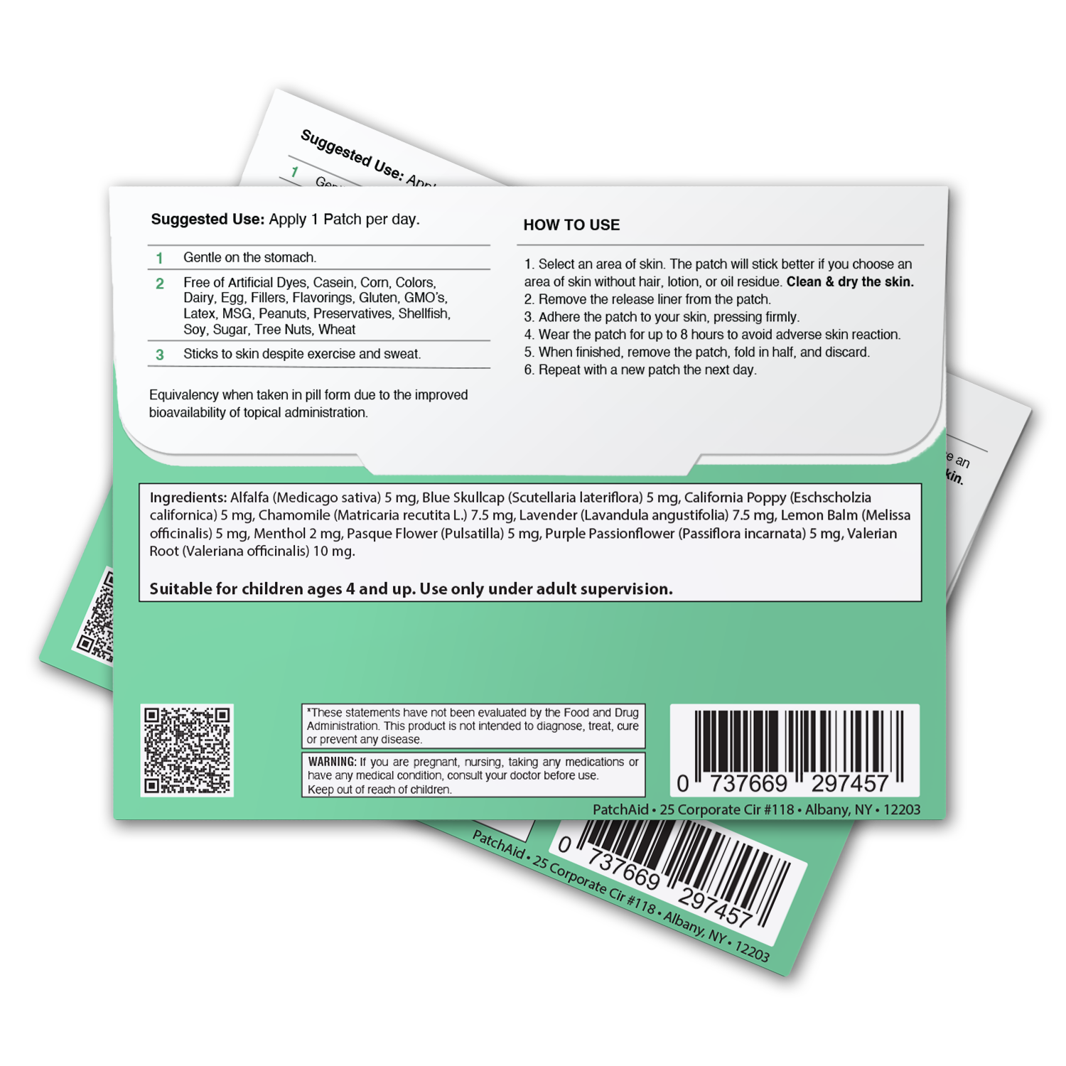 Melatonin-Free Sleep Aid Topical Patch for Kids and Adults by PatchAid