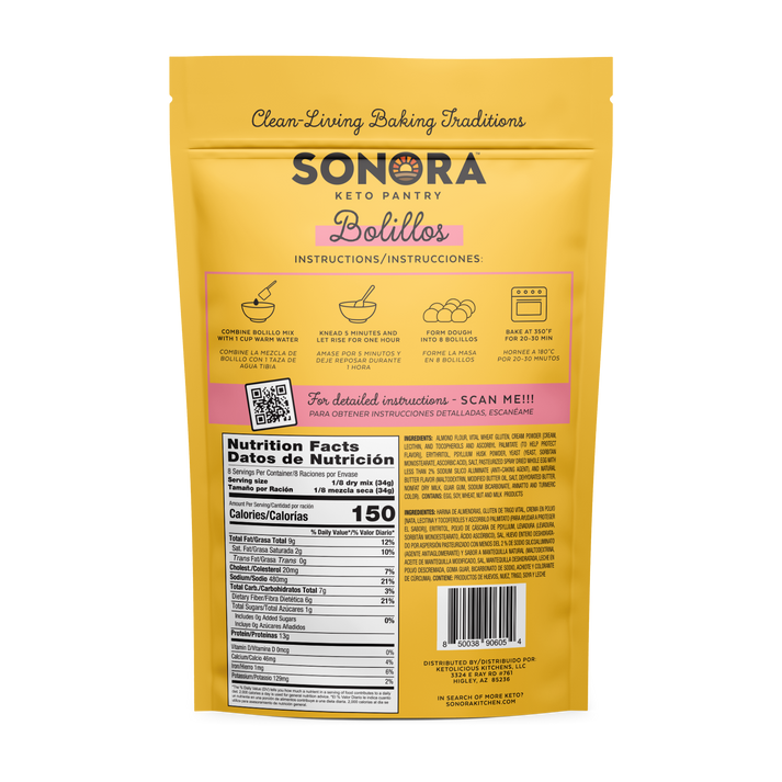 Keto Bolillos French Bread by Sonora Keto Pantry - High-quality Baking Mix by Sonora Keto Pantry at BariatricPal Store