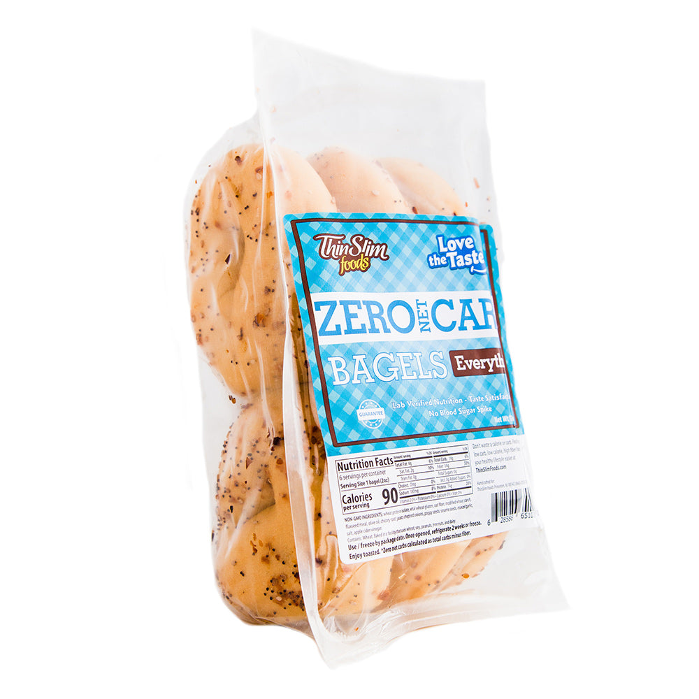 ThinSlim Foods Zero Carb Protein Bagels - Everything