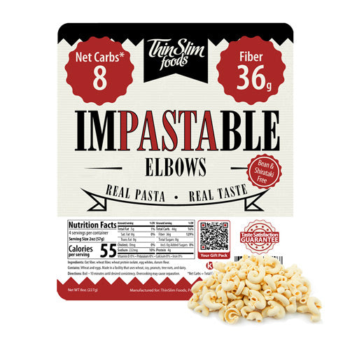 ThinSlim Foods Impastable Low Carb Pasta - Elbows
