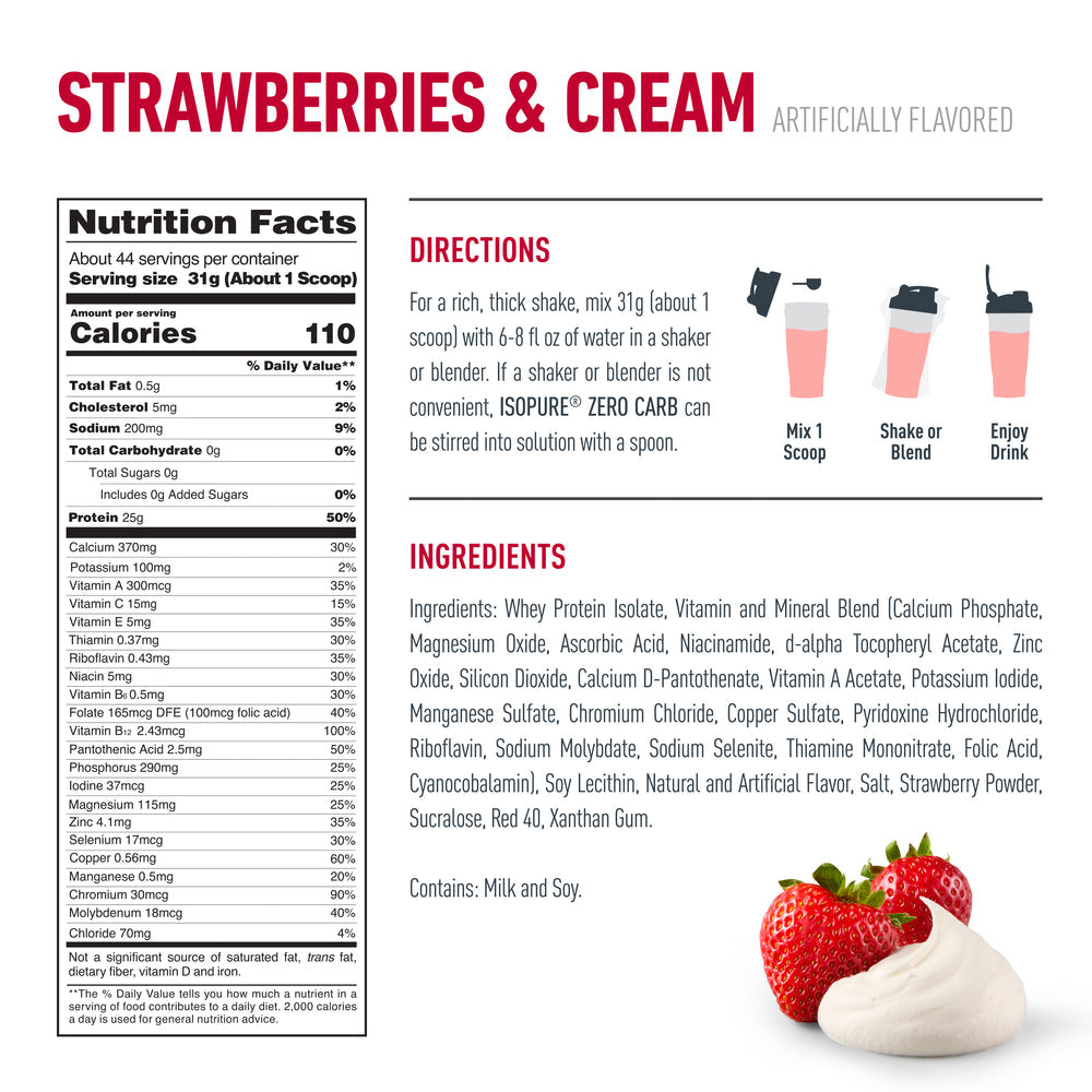 #Flavor_Strawberries & Cream - Zero Carb #Size_3 lb.