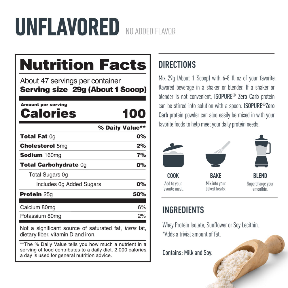 #Flavor_Unflavored - Zero Carb #Size_3 lb.