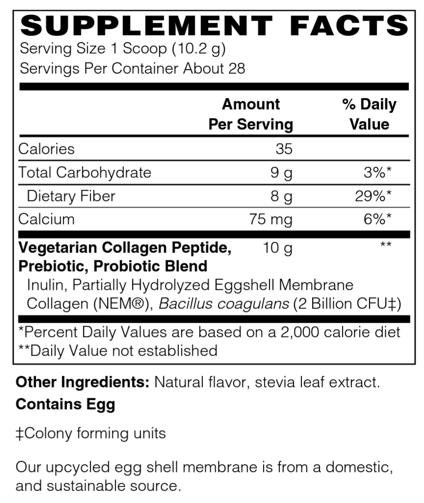 Vegetarian Collagen Peptides by BariatricPal - With Prebiotic & Probiotic Blend - High-quality Collagen Powder by BariatricPal at BariatricPal Store