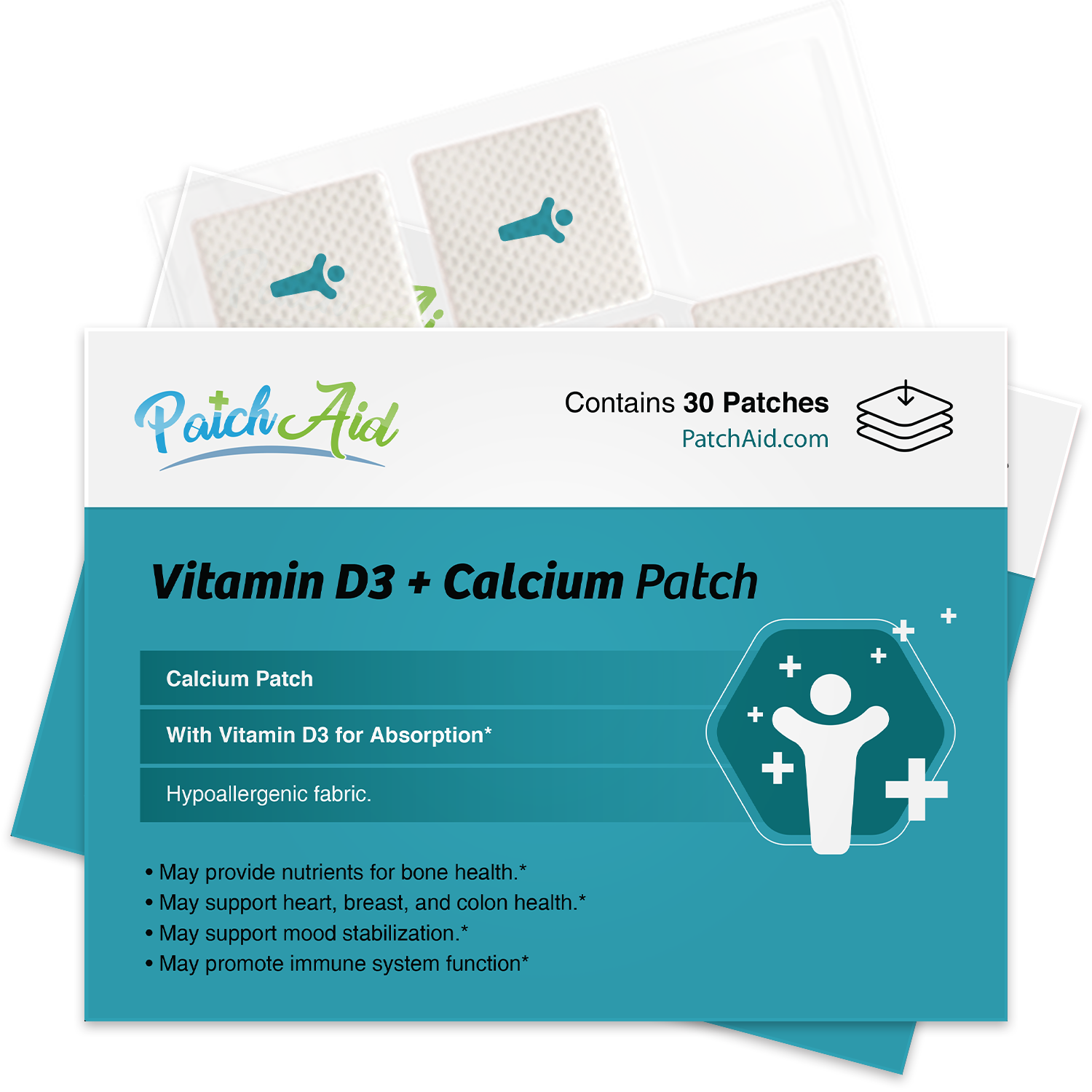 Vitamin D3 Plus Calcium Vitamin Patch by PatchAid