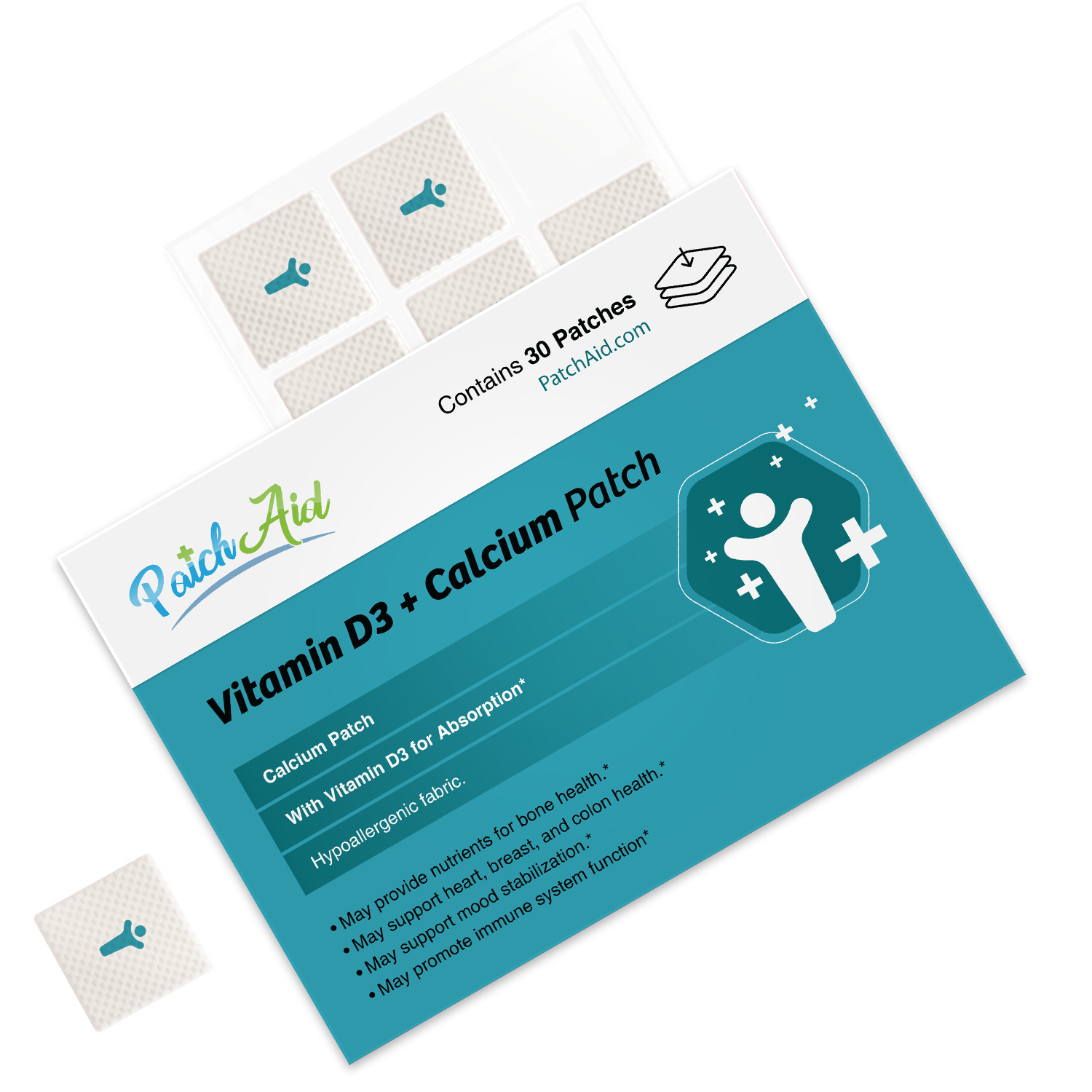 Vitamin D3 Plus Calcium Vitamin Patch by PatchAid - High-quality Vitamin Patch by PatchAid at BariatricPal Store