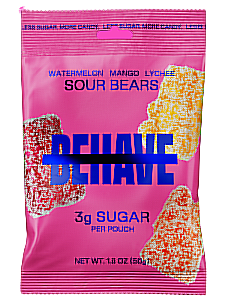 #Flavor_Watermelon Mango Lychee Sour Bears #Size_One Bag