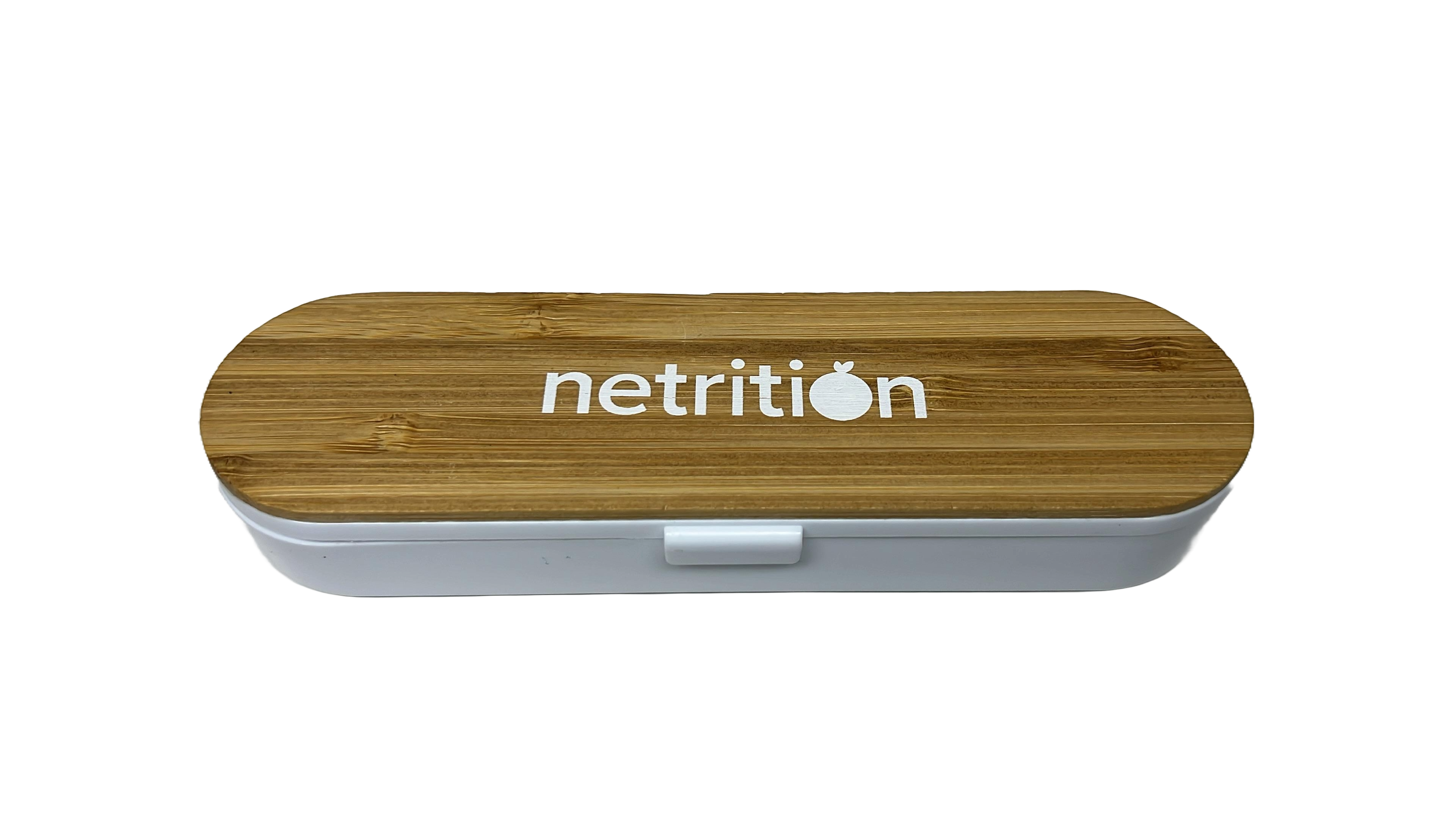 Reusable Cutlery Set and Expandable Steel Straw with Bamboo Case by Netrition