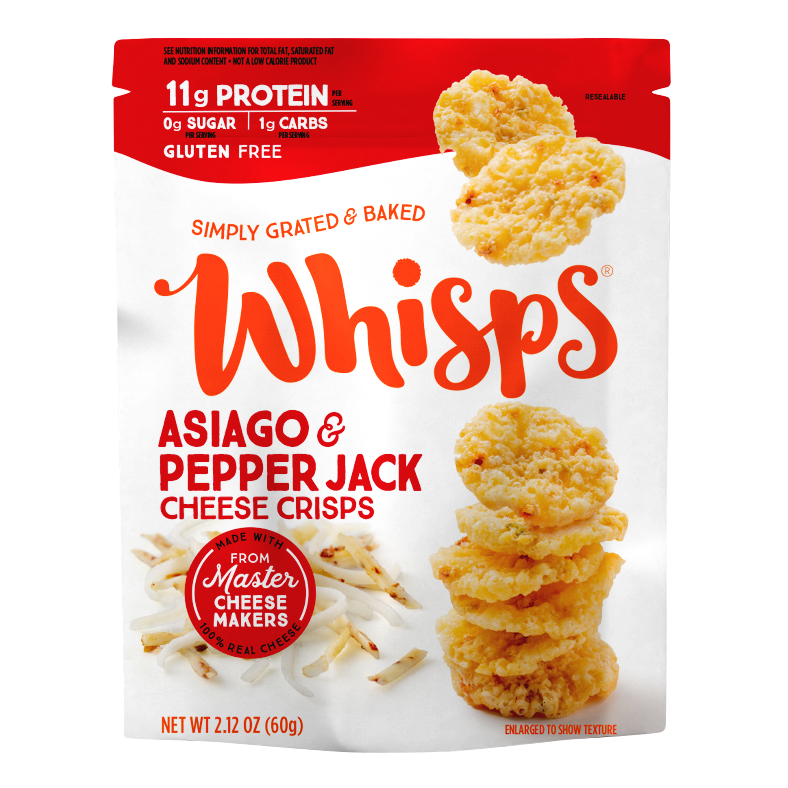 Whisps Cheese Crisps - Asiago and Pepper Jack (2.12oz)