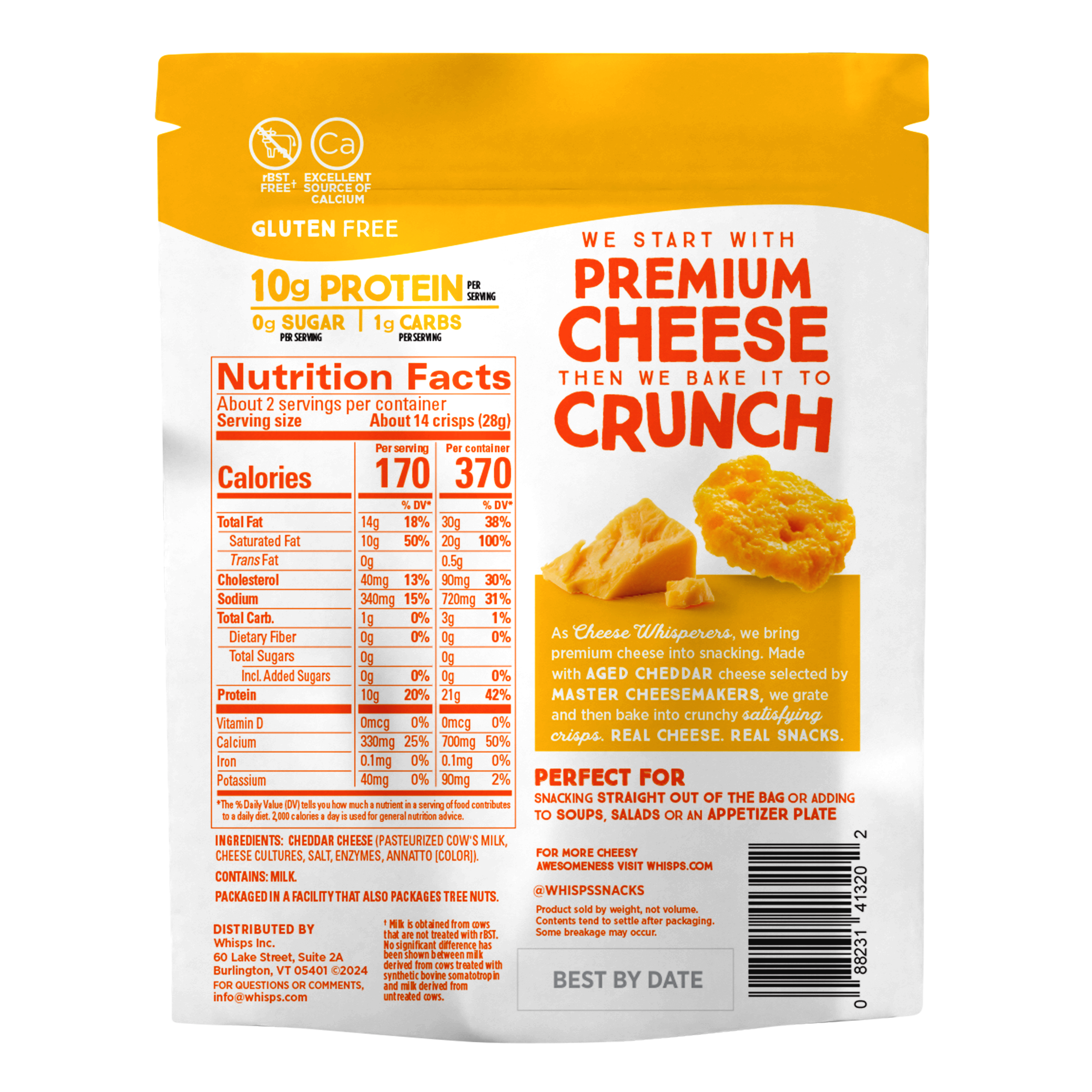 Whisps Cheese Crisps - Cheddar (2.12oz)