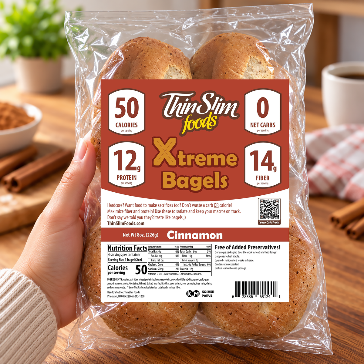 ThinSlim Foods Xtreme Bagels - 12g protein