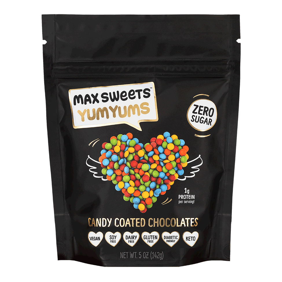 Max Sweets Sugar Free YumYums Candy Coated Chocolates 5 oz